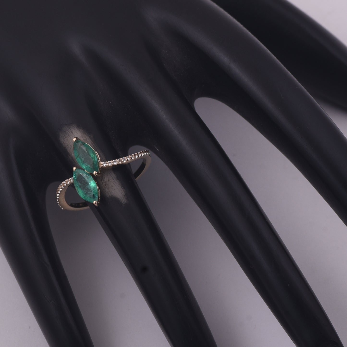 1.08 Ct Marquise Emerald 9K Gold Ring