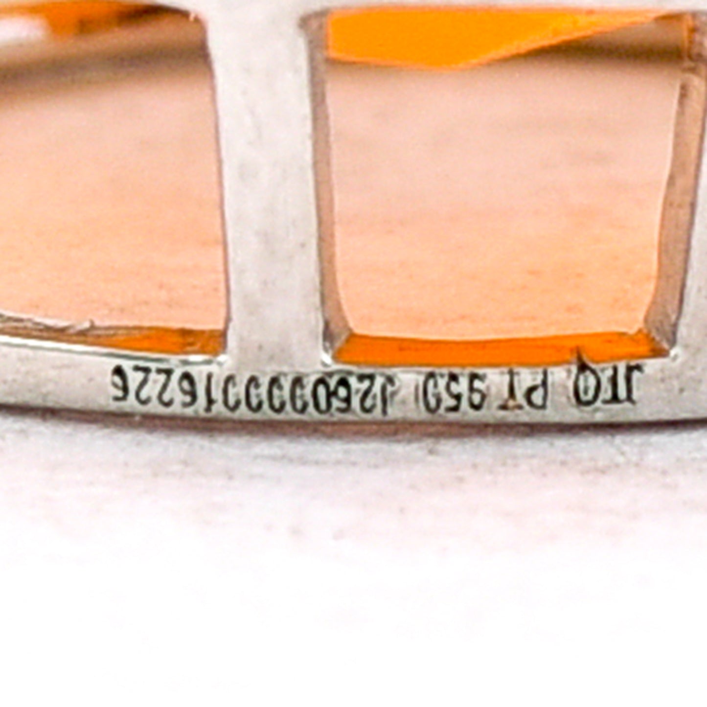 2.65 Ct Oval Mixed Cut Natural Fire Opal 950 Platinum Pendant