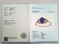 1.50 Ct Oval Mixed Cut Natural Sapphire 14K Gold Ring