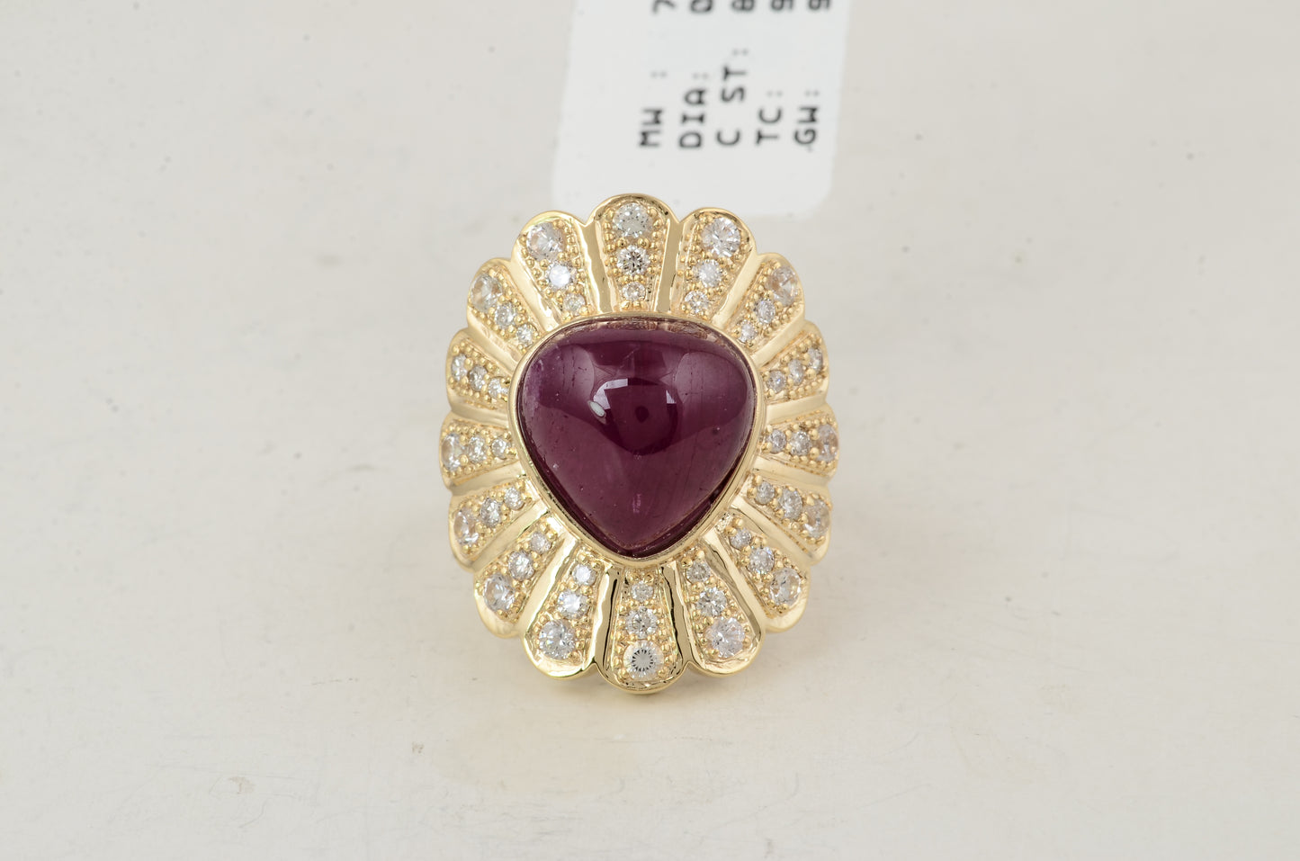 9.58 Ct Oval Ruby 14K Gold Ring