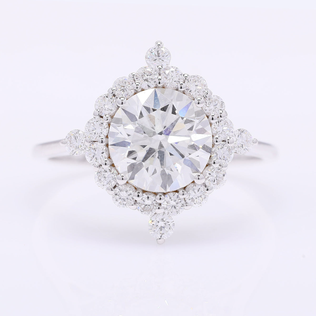 2.57 Carats Lab Grown Diamond 14K Gold Ring