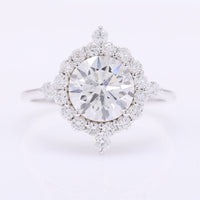 2.57 Carats Lab Grown Diamond 14K Gold Ring
