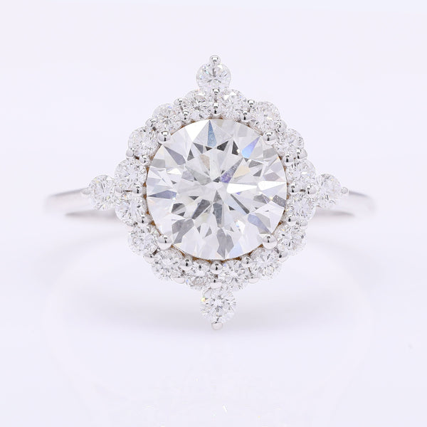 2.57 Carats Lab Grown Diamond 14K Gold Ring