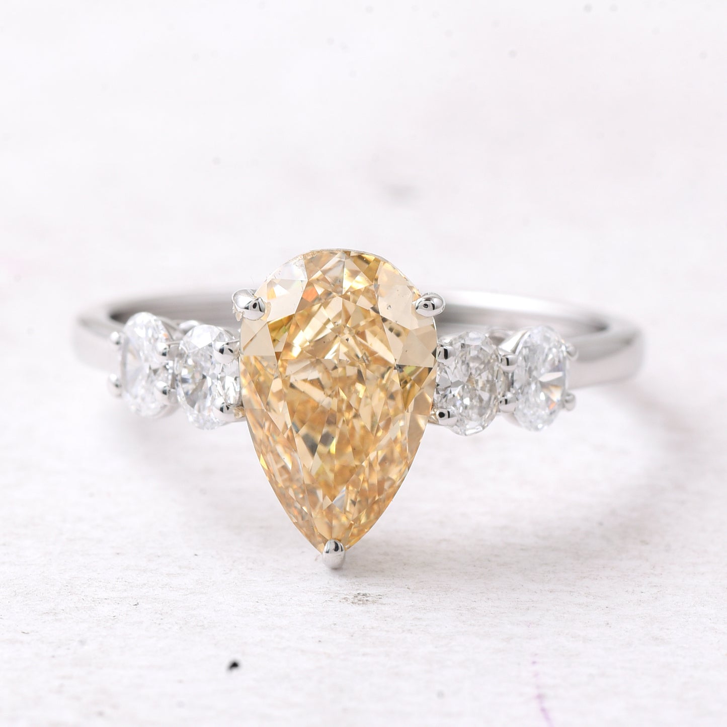 2.38 Ct Pear Lab Grown Diamond 14K Gold Ring