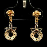 1.67 Ct Round Sapphire 14K Gold Earrings