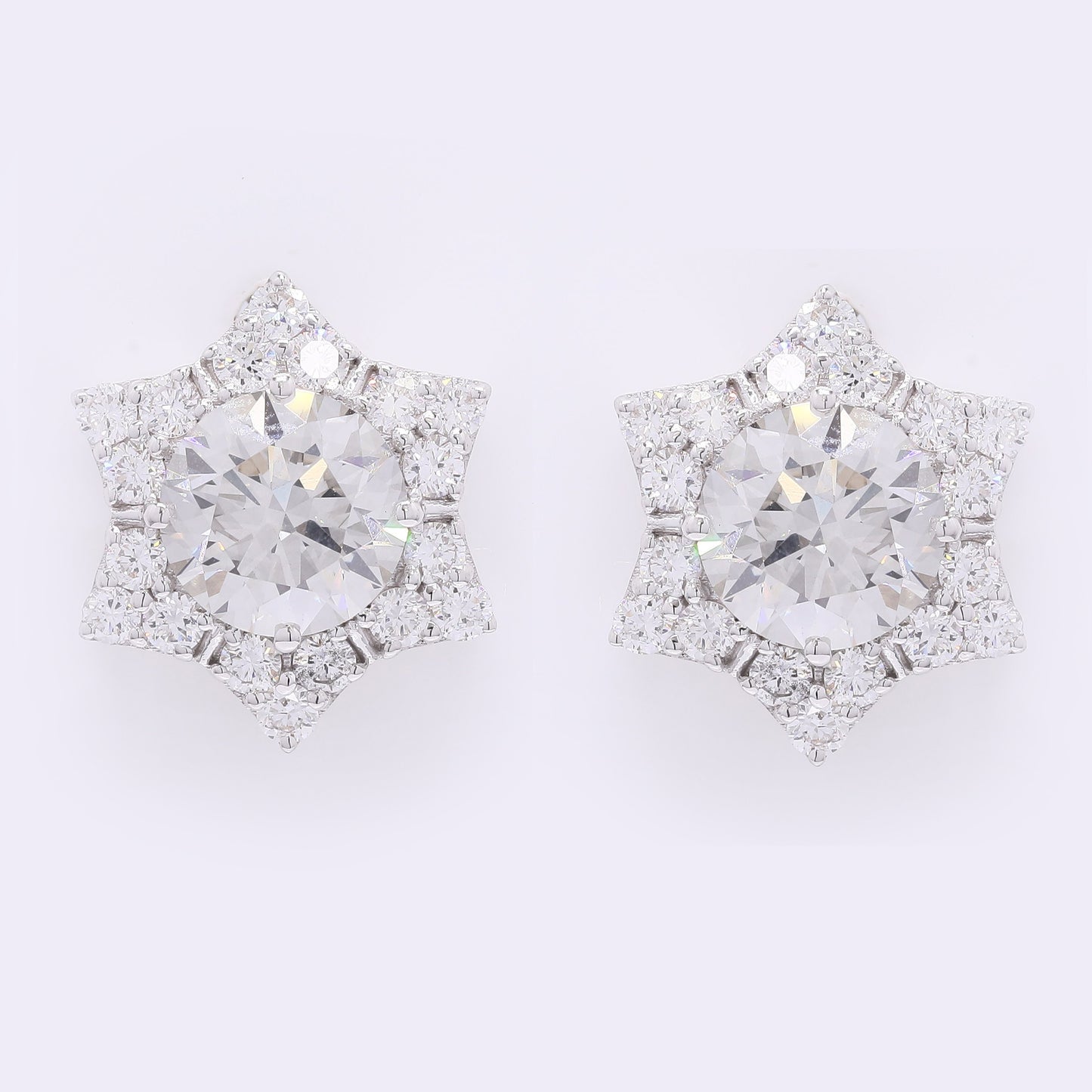 4.18 Carats Lab Grown Diamond 14K Gold Earrings