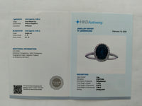2.89 Ct Oval Mixed Cut Natural Sapphire 950 Platinum Ring