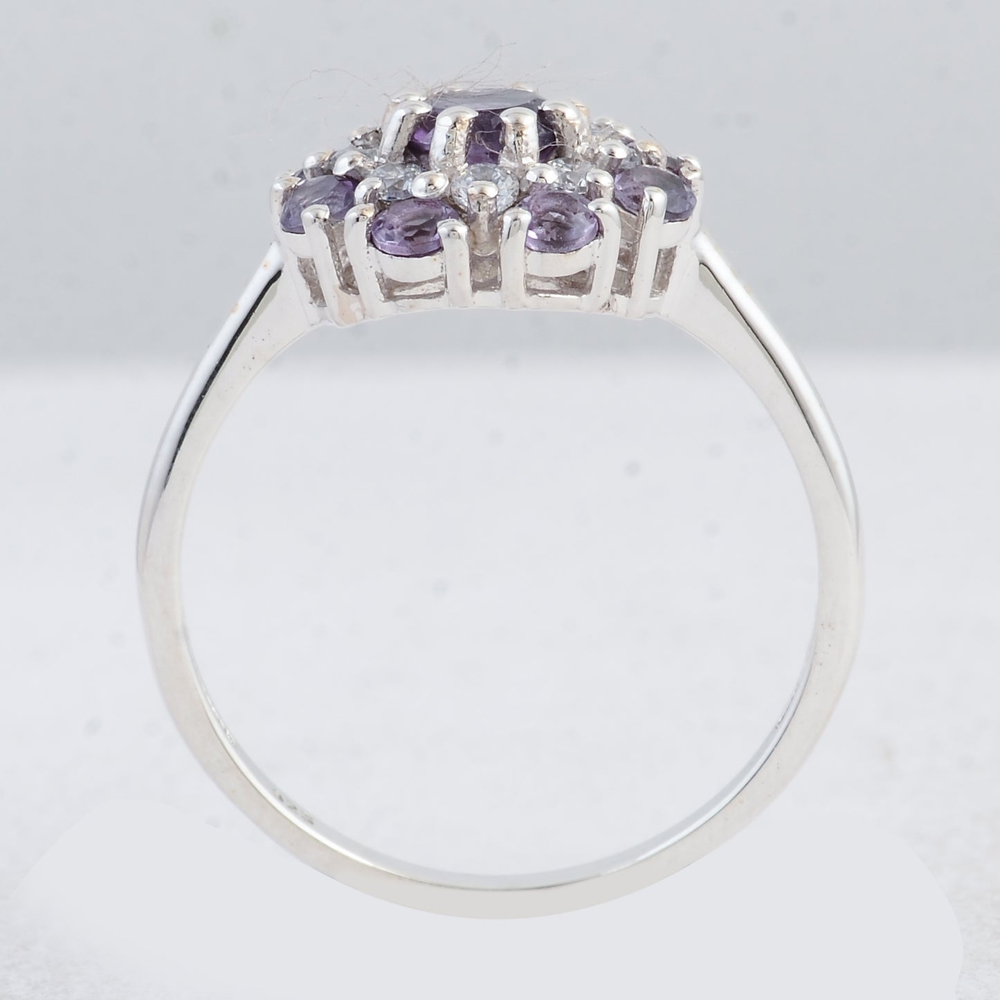1.56 Ct Round Amethyst 925 Sterling Silver Ring