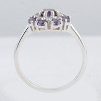 1.56 Ct Round Amethyst 925 Sterling Silver Ring