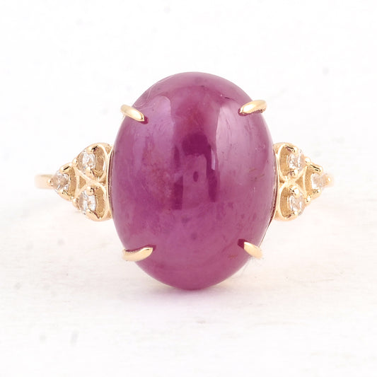 11.82 Ct Oval Ruby 14K Gold Ring