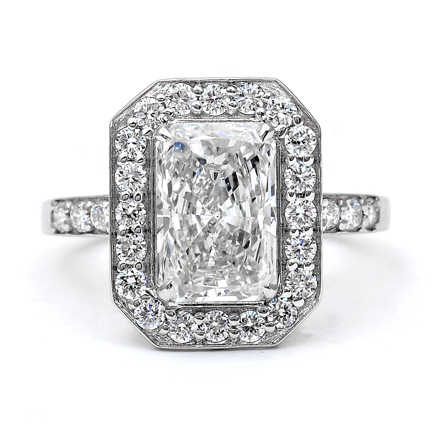 2.97 Carats Lab Grown Diamond 14K Gold Ring