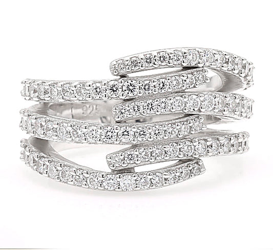 0.59 Ct Round Cubic Zirconia 925 Silver Ring