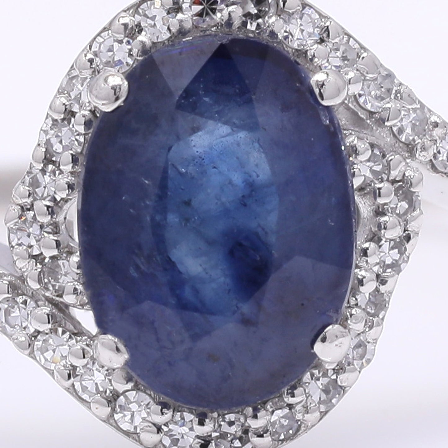1.59 Ct Oval Mixed Cut Natural Sapphire 950 Platinum Ring