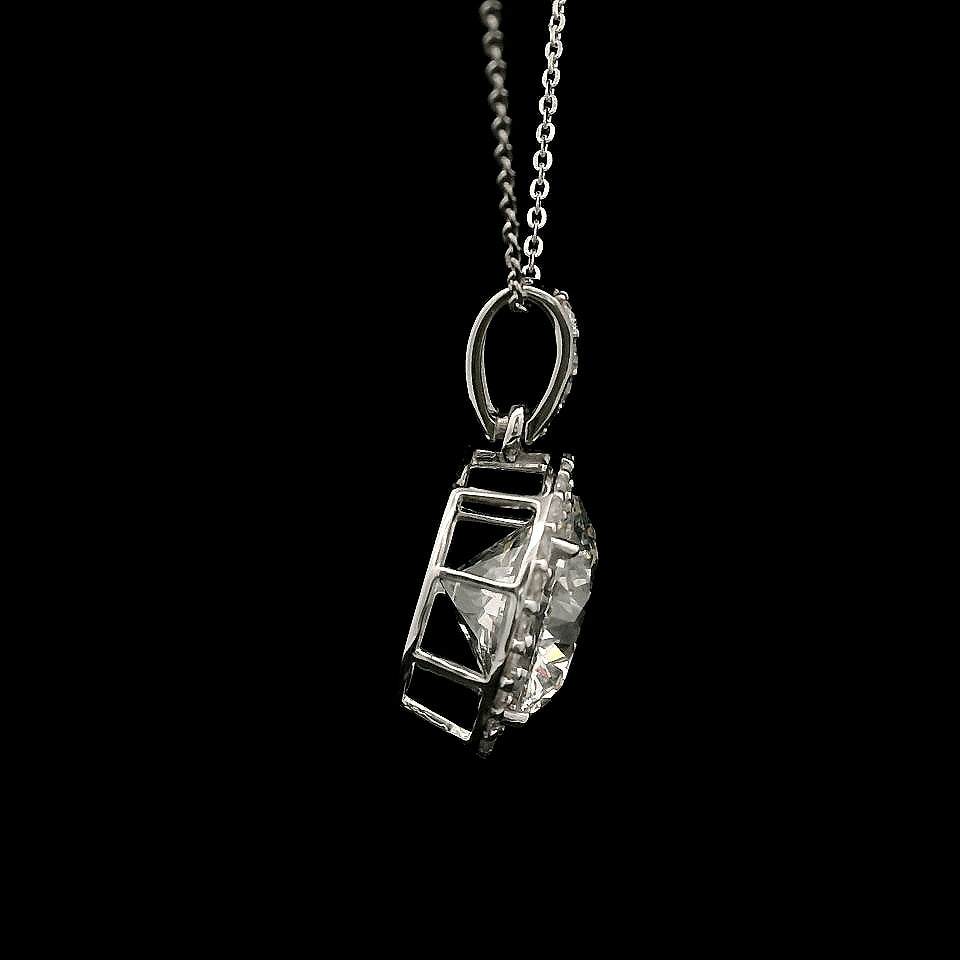 4.92 Carats Lab Grown Diamond 14K Gold Pendant