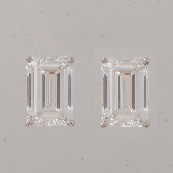 5.08 Carats Lab Grown Diamond 14K Gold Earrings