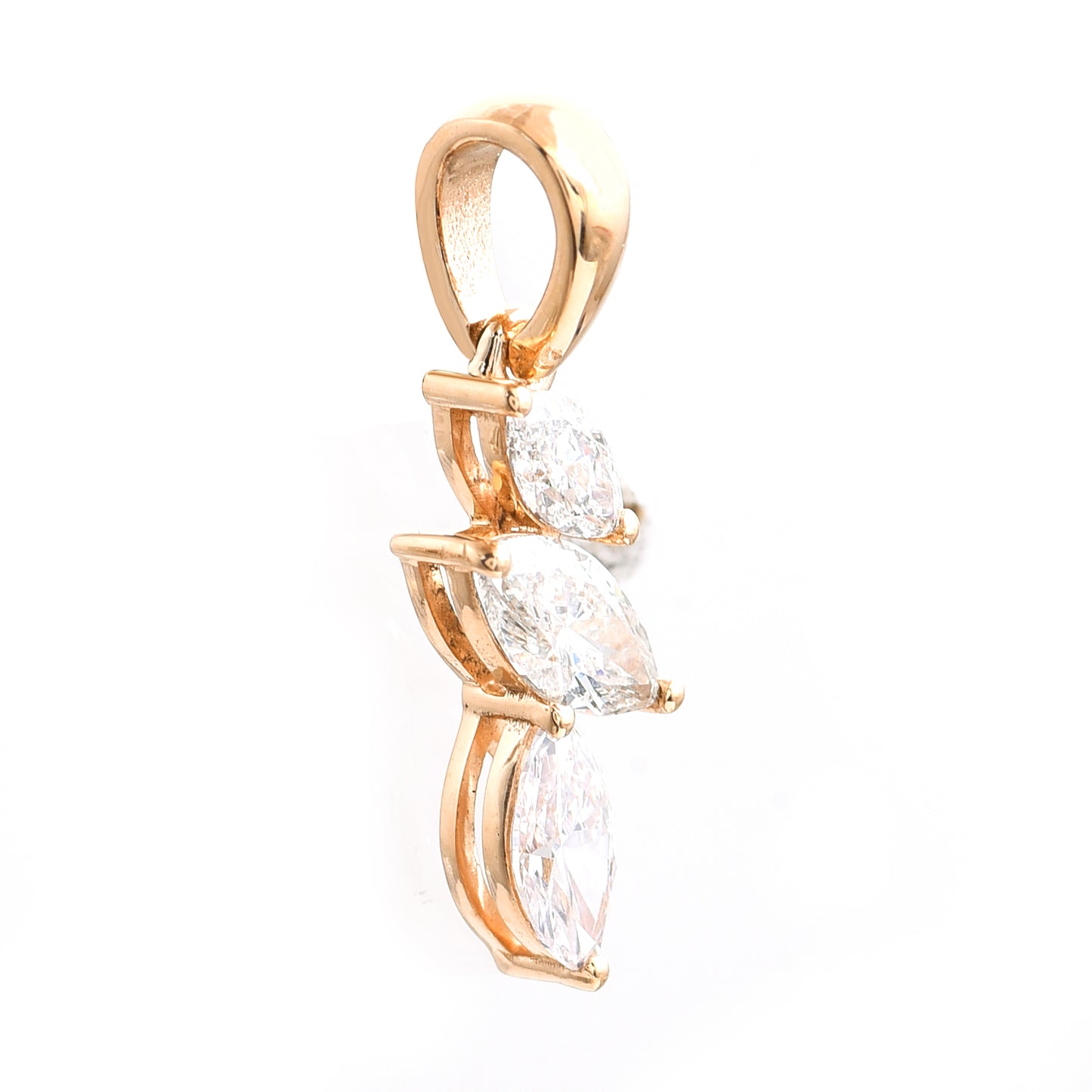 0.51 Ct Marquise Diamond 14K Gold Pendant