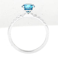 1.49 Carats Blue Lab Grown Diamond 14K Gold Ring