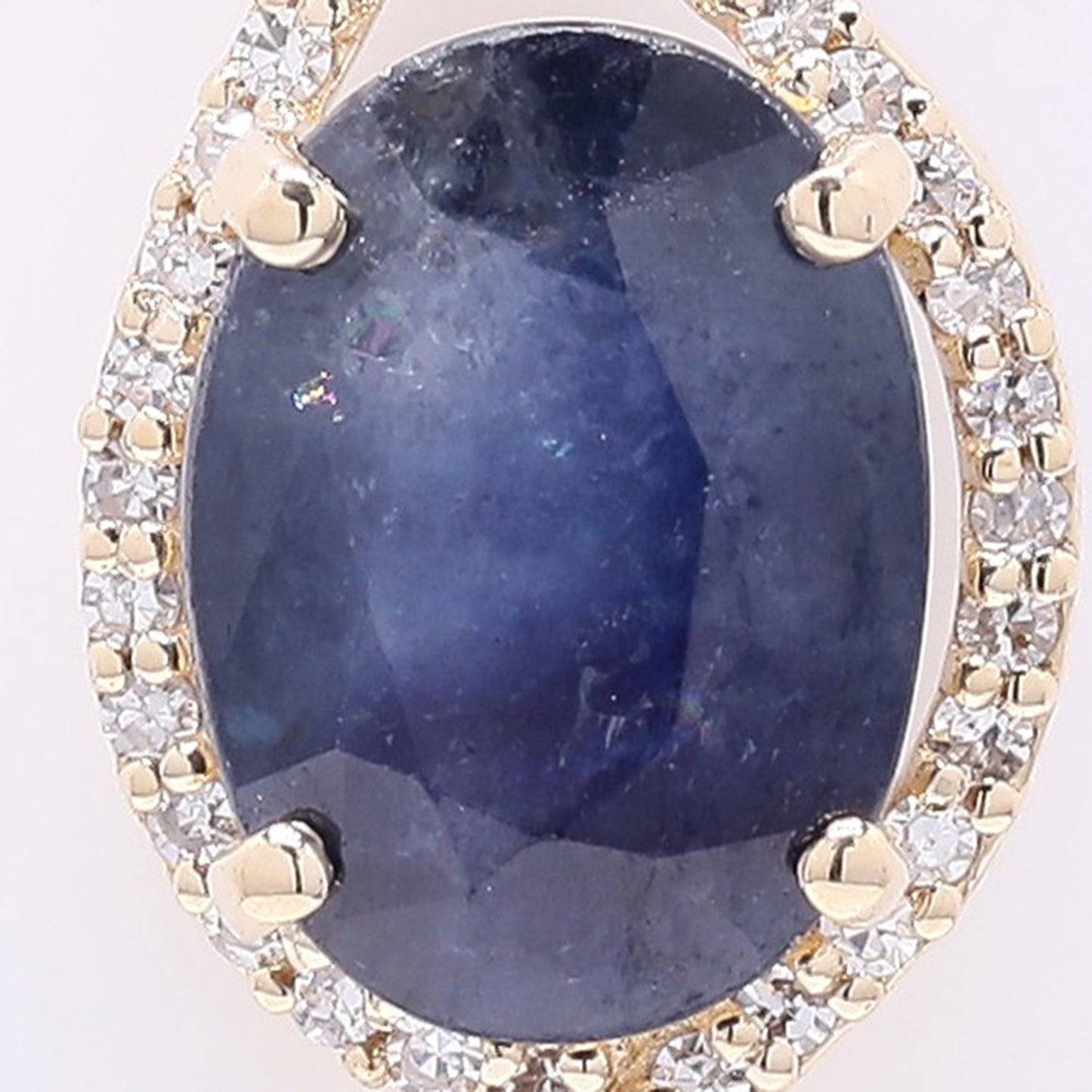 2.23 Ct Oval Mixed Cut Natural Sapphire 14K Gold Pendant