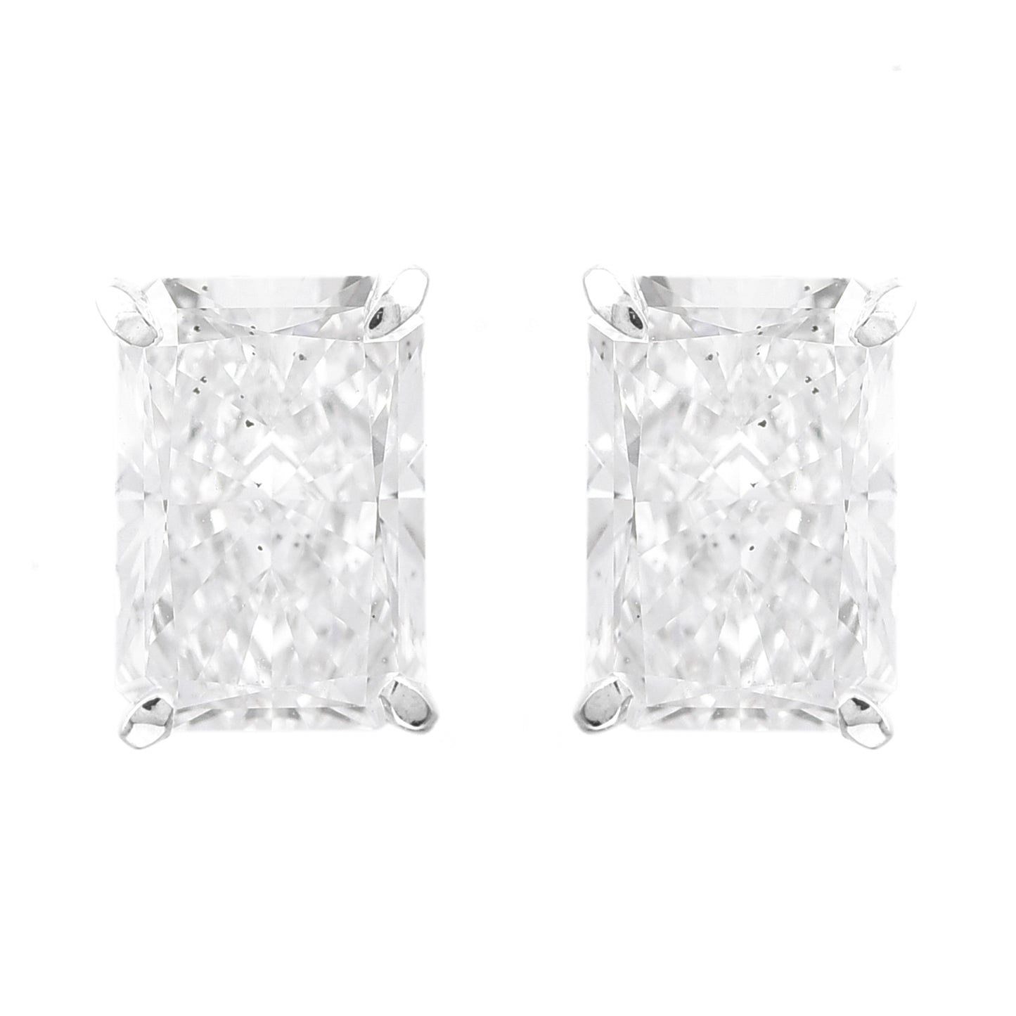 4.02 Carats Lab Grown Diamond 14K Gold Earrings