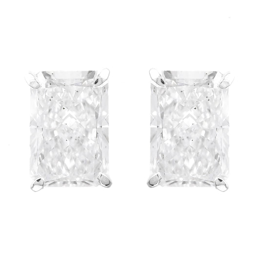 4.02 Carats Lab Grown Diamond 14K Gold Earrings