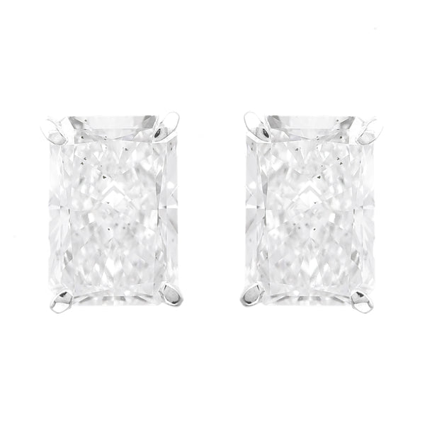4.02 Carats Lab Grown Diamond 14K Gold Earrings