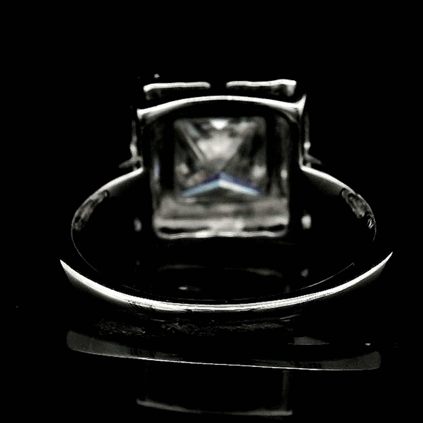 2.80 Ct Square Moissanite 925 Sterling Silver Ring