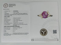 3.81 Ct Oval Cabochon Natural Corundum Ruby 14K Gold Ring