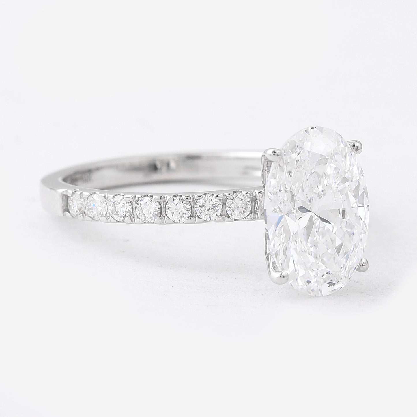 2.85 Carats Lab Grown Diamond 14K Gold Ring