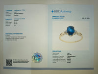 1.79 Ct Oval Natural Sapphire 14K Gold Ring