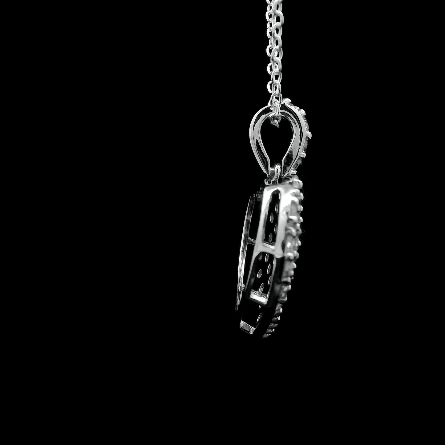 1.38 Ct Round Lab Grown Diamond 925 Sterling Silver Pendant