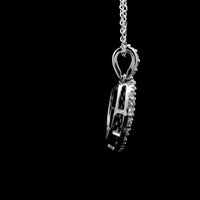 1.38 Ct Round Lab Grown Diamond 925 Sterling Silver Pendant