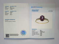 1.65 Ct Oval Natural Topaz 14K Gold Ring