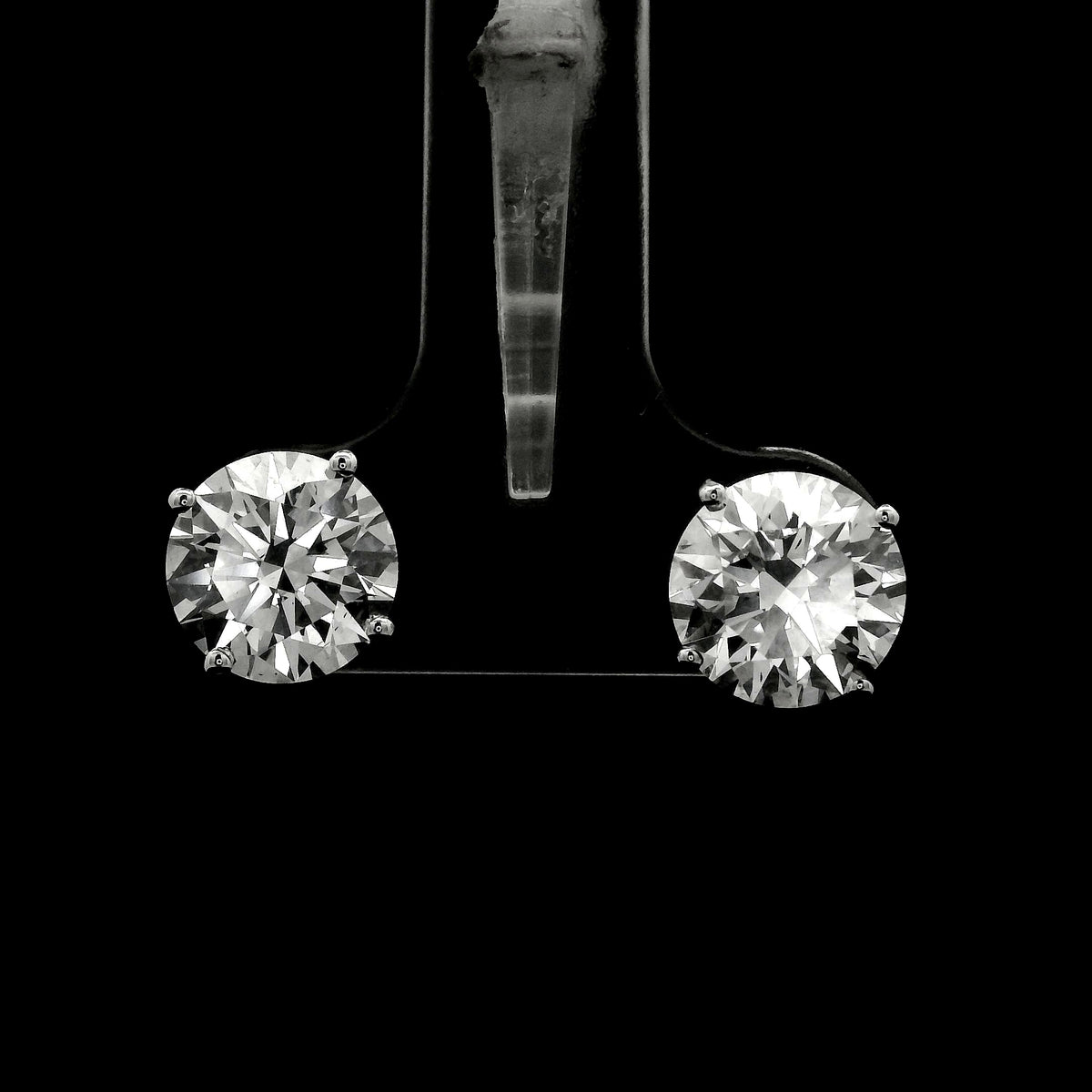 3.35 Carats Lab Grown Diamond 14K Gold Earrings