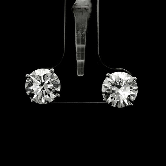 3.35 Carats Lab Grown Diamond 14K Gold Earrings