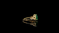 2.18 Ct Oval Natural Emerald 14K Gold Ring