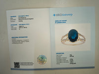 3.02 Ct Oval Natural Sapphire 14K Gold Ring