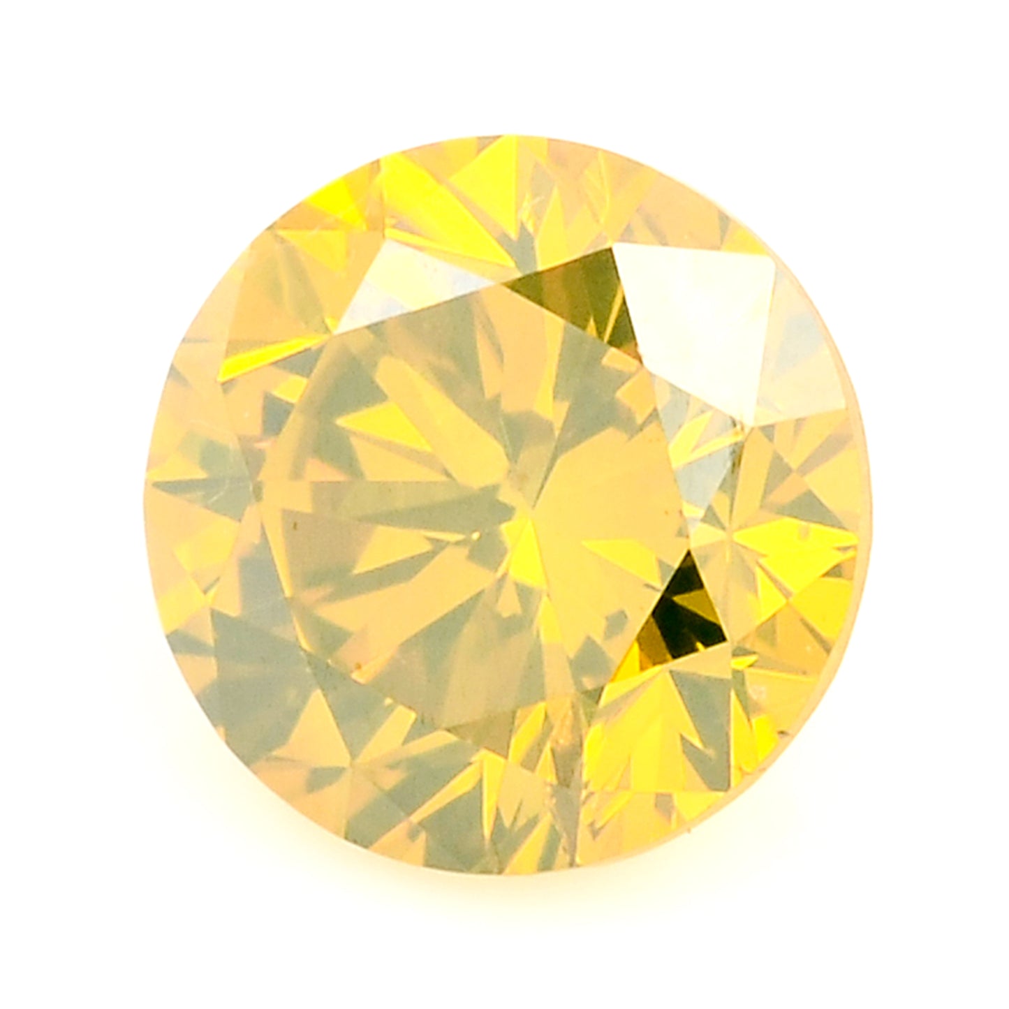 0.36 Yellow Diamond Round Loose Gemstone