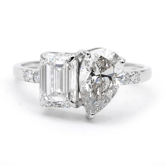 2.92 Carats Lab Grown Diamond 14K Gold Ring