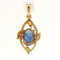 1.60 Ct Oval Sapphire 14K Gold Pendant
