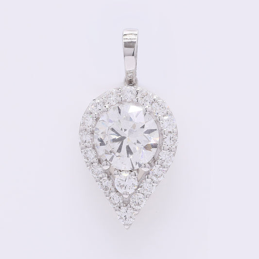 2.42 Carats Lab Grown Diamond 14K Gold Pendant
