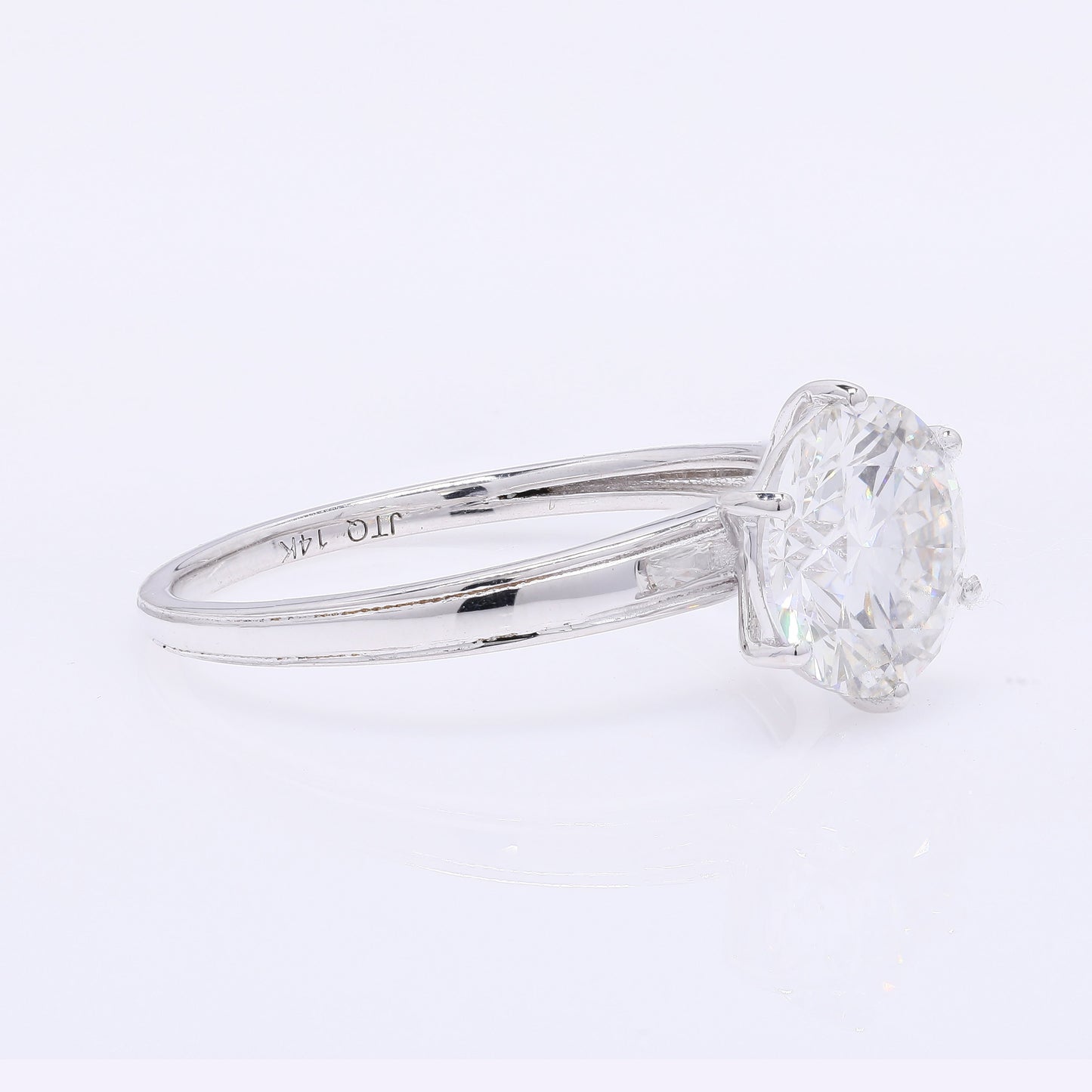 2.10 Carats Lab Grown Diamond 14K Gold Ring