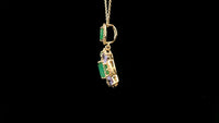 1.79 Ct Octagon Emerald 14K Gold Pendant