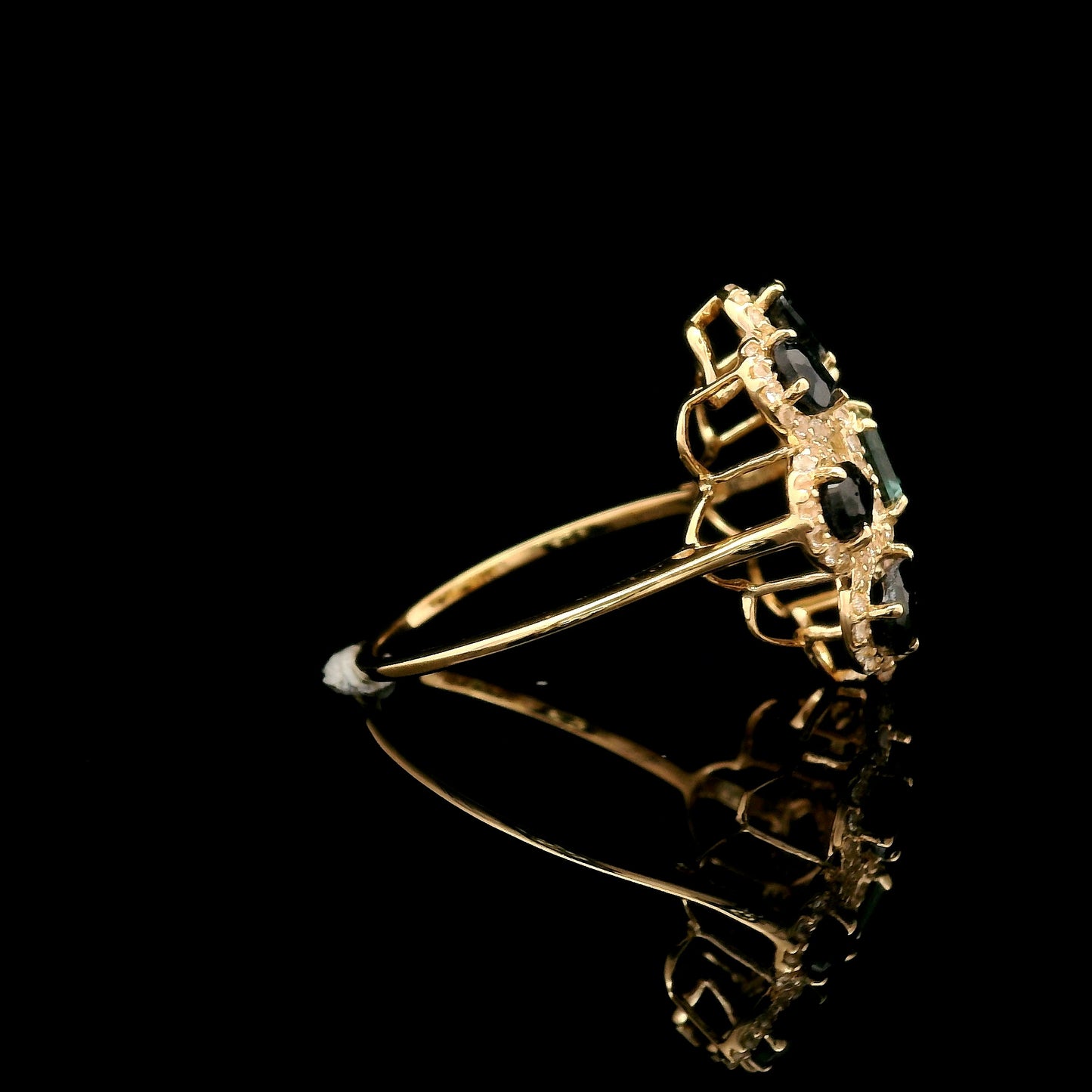2.01 Ct Square Tourmaline 14K Gold Ring