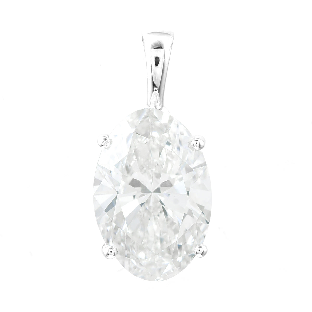 3.04 Carats Lab Grown Diamond 14K Gold Pendant