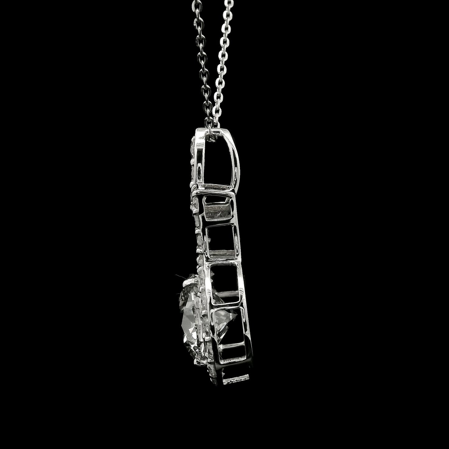 2.97 Carats Lab Grown Diamond 14K Gold Pendant