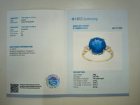 5.39 Ct Round Natural Tanzanite 14K Gold Ring
