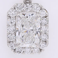 2.56 Carats Lab Grown Diamond 950 Platinum Pendant