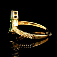 1.12 Ct Octagon Tourmaline 14K Gold Ring