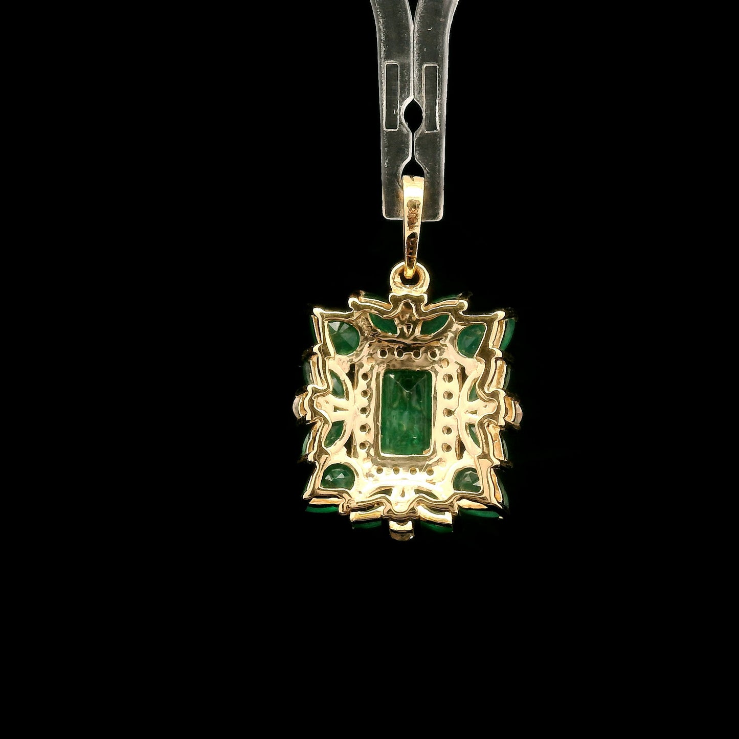 1.93 Ct Octagon Emerald 14K Gold Pendant