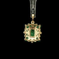 1.93 Ct Octagon Emerald 14K Gold Pendant